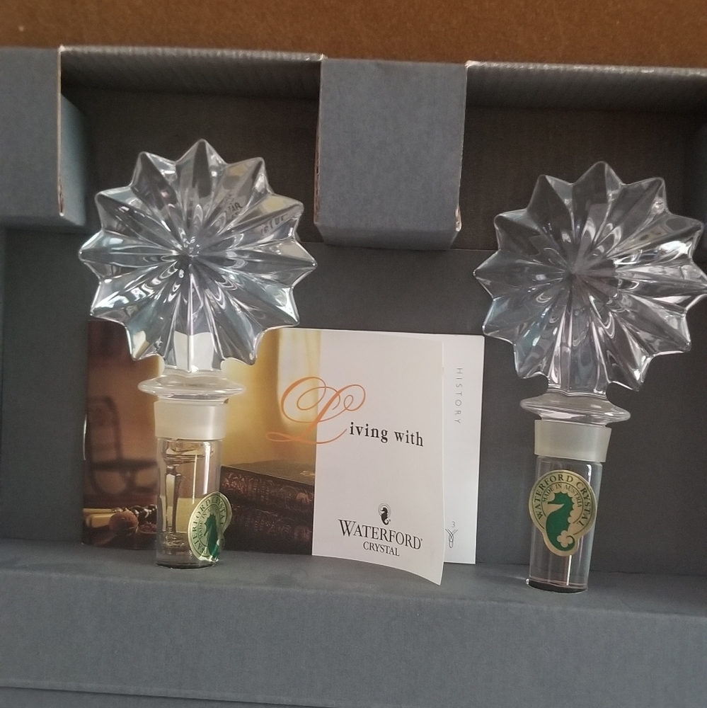 Vintage Pr Waterford Crystal Bottle/Wine Stoppers